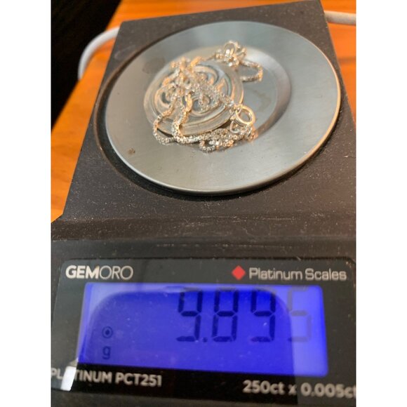 Sterling Silver 925 Handmade Triskele Spiral Circle Pendant 18" Box Link Chain - Picture 12 of 12